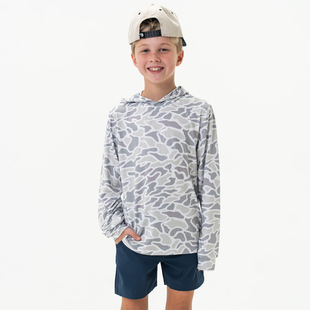 Burlebo Youth Performance Hoodie White Camo