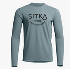 Sitka Radiant Graphic LS Crew Gravel Blue Hooked
