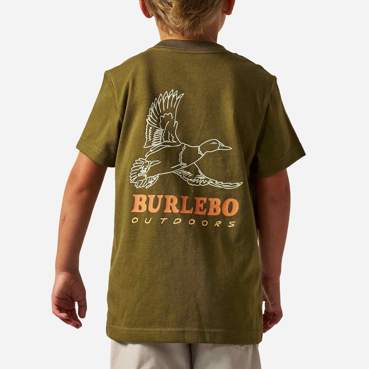 Burlebo Youth Short Sleeve Shirt Duck Wild - Hunter Green
