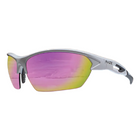 Raze Eyewear Pursuit- White Gray w Light Pink Green Lens