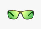 Bajio Bales Beach Sunglasses Green Strip Matte Green Mirror Glass