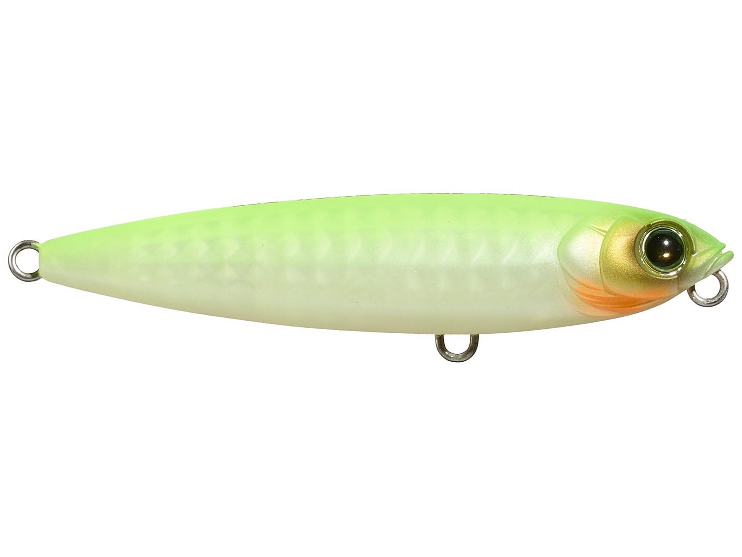 Yo-Zuri 3DR-X Series Pencil Matte Ghost Pearl Chartreuse Back