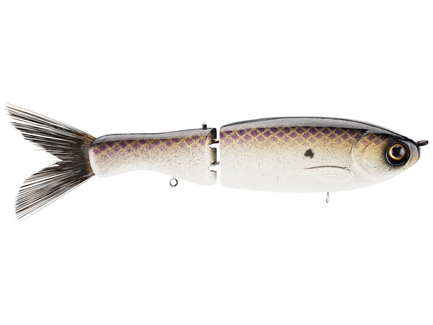 Clutch Swimbait Co. Darter Glide Bait Violet Illusion Pearl