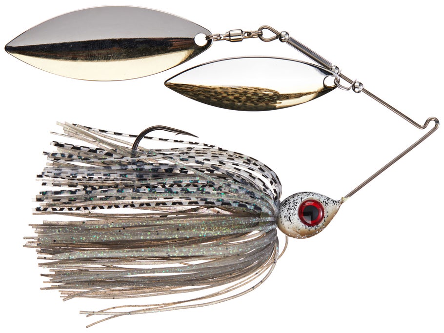 Head Hunter Nasty 50/50 Double Willow Spinnerbait Grey Ghost