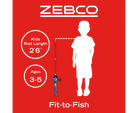 Zebco Youth Splash Floating Spincast Combo
