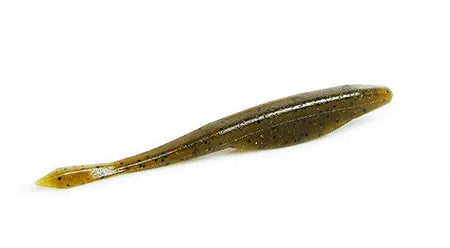 Yamamoto "D" Shad 5pk 297: Green Pumpkin Black Flake
