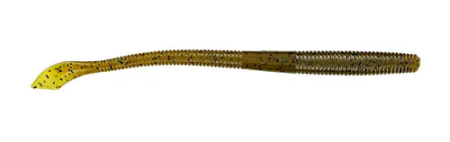 Yamamoto 7.75" Kut Tail Worm Green Pumpkin Blk Flake