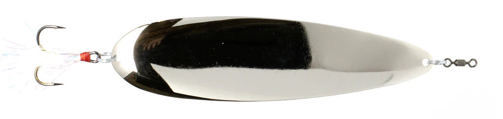 Nichols Lures 8" Ben Parker Magnum Flutter Spoon Silver Chrome