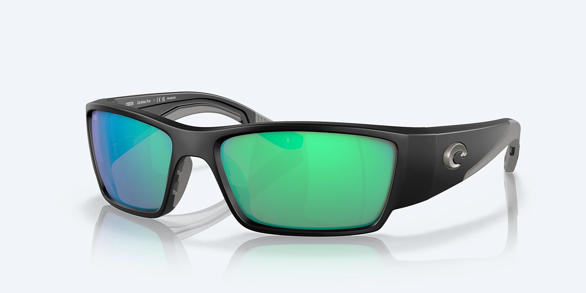 Costa Corbina PRO Black Frame - Green Mirror Glass