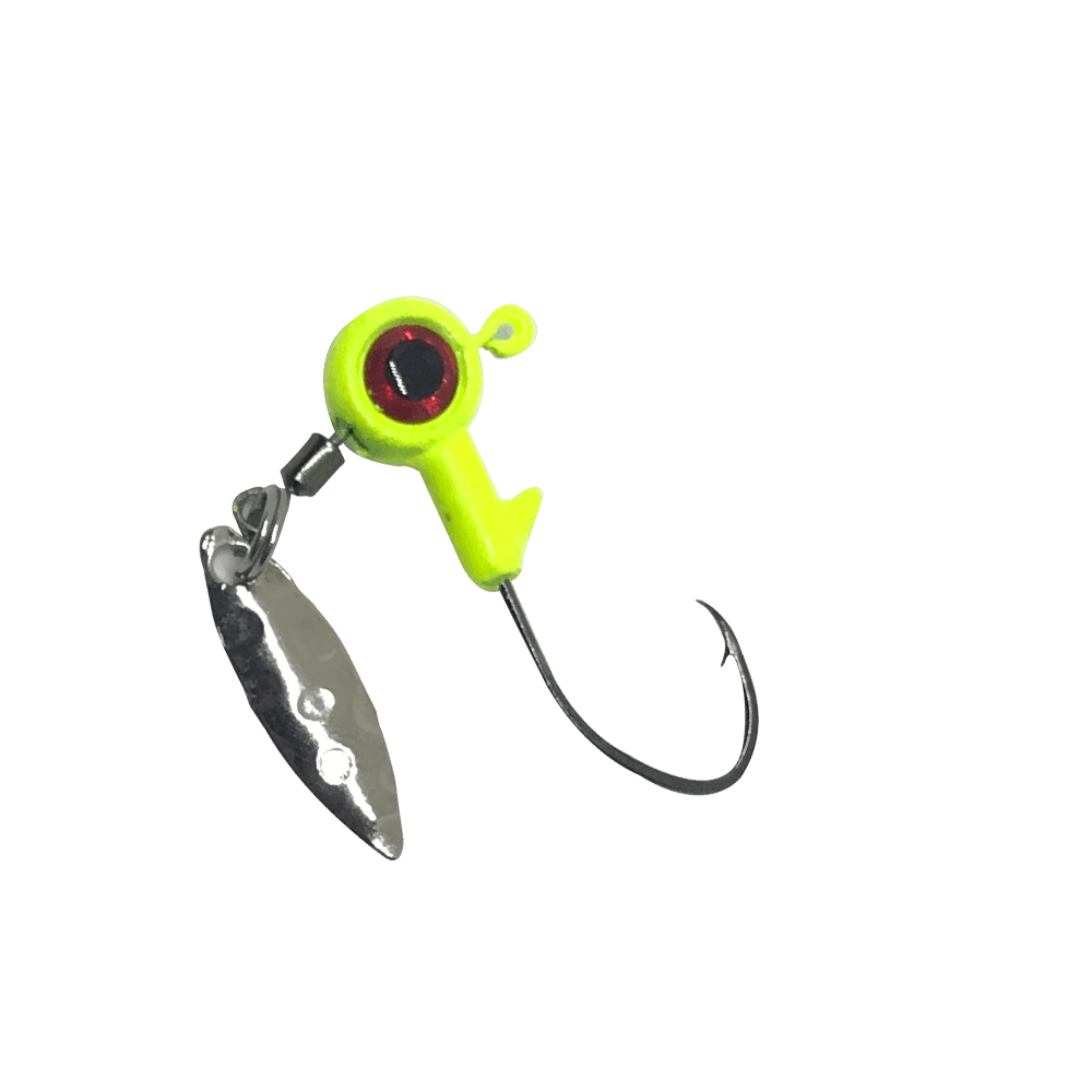 BoneHead BX Bladed Jig Heads 4pk Chartreuse 1 16oz