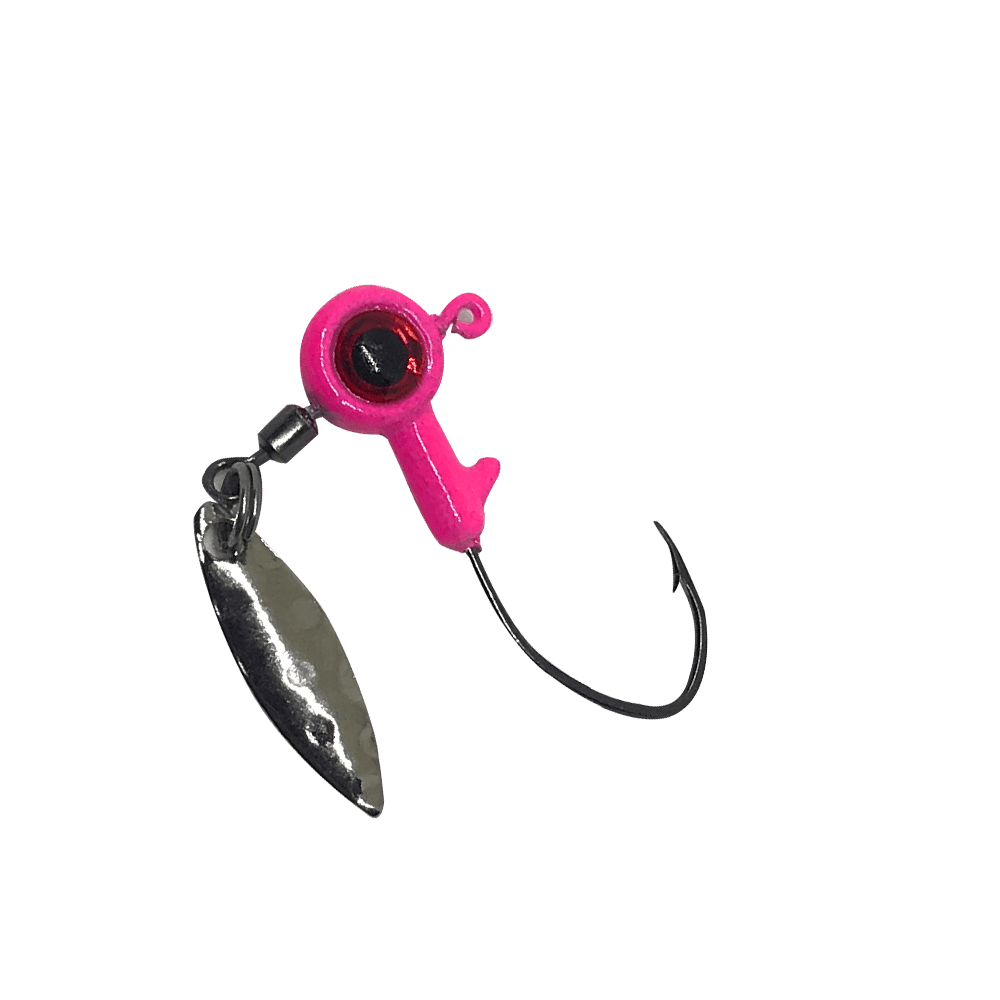 BoneHead BX Bladed Jig Heads 4pk Pink 1 8oz
