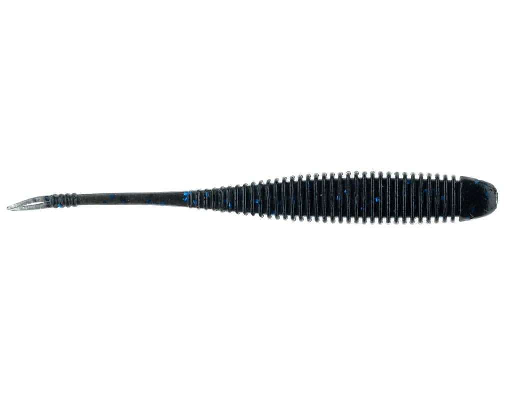 Net Bait Flat Sided Shad 4.5" Black Blue Flake