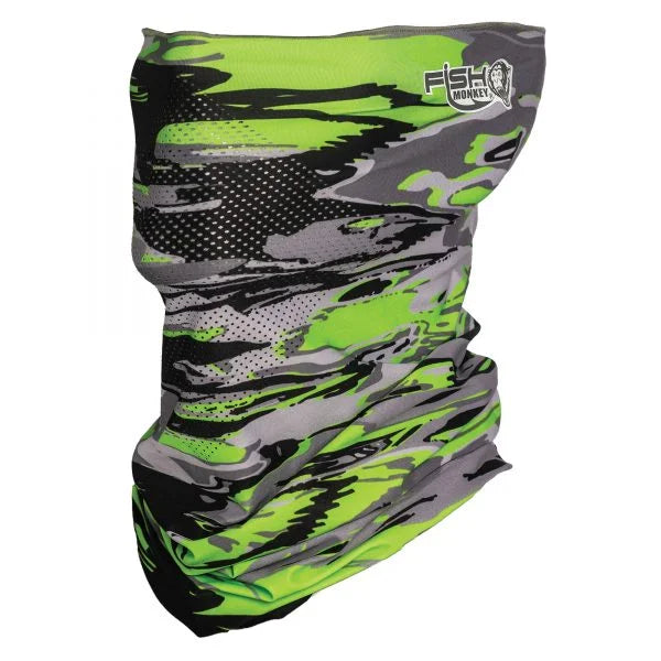 Fish Monkey Performance Face Guard Voodoo Swamp Green