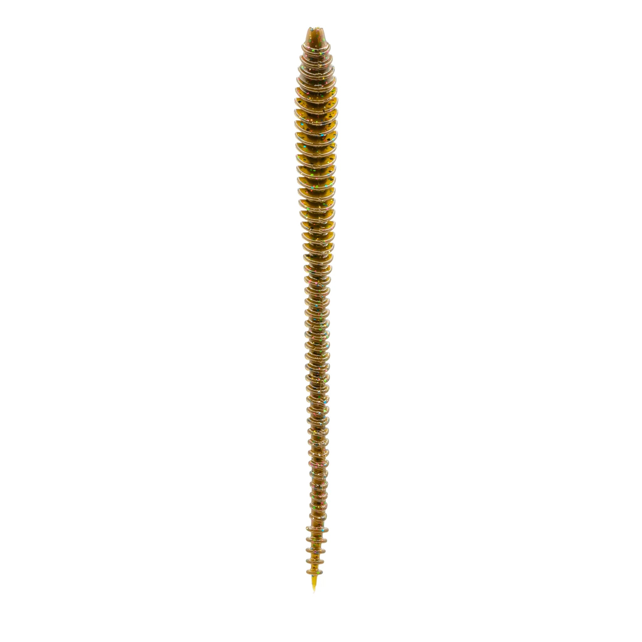 6th Sense Boosa Shakey Worm 6.5" Green Pumpkin Juice