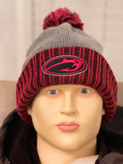New Era Tackle Addict Beanie Scarlet Red Heather Grey