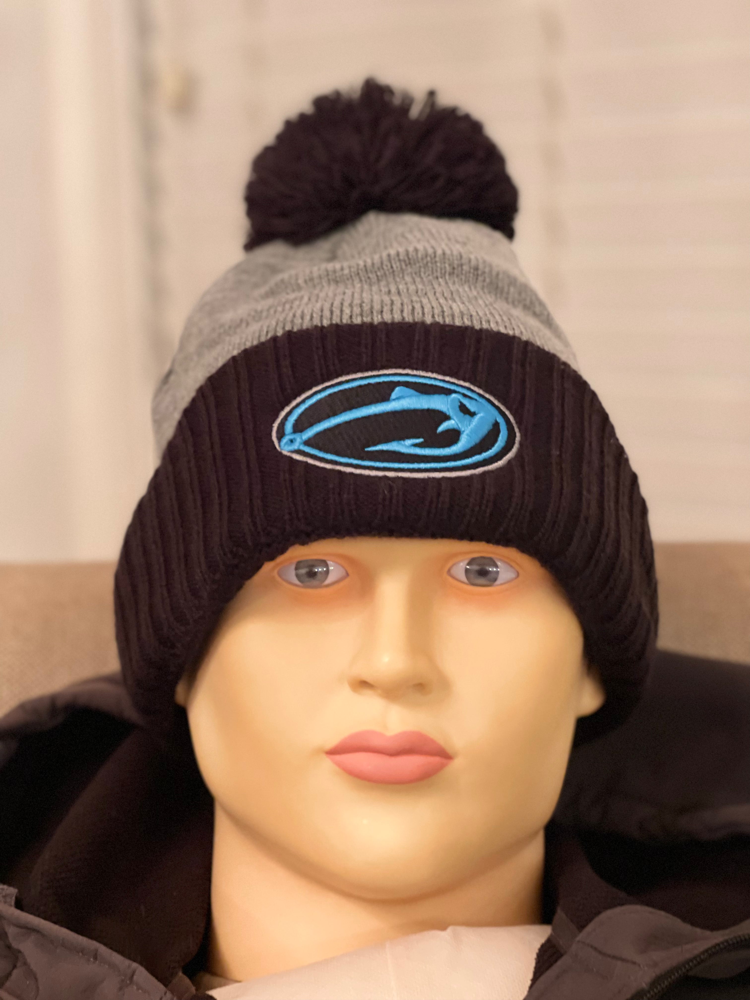 New Era Tackle Addict Beanie Black Heather gray