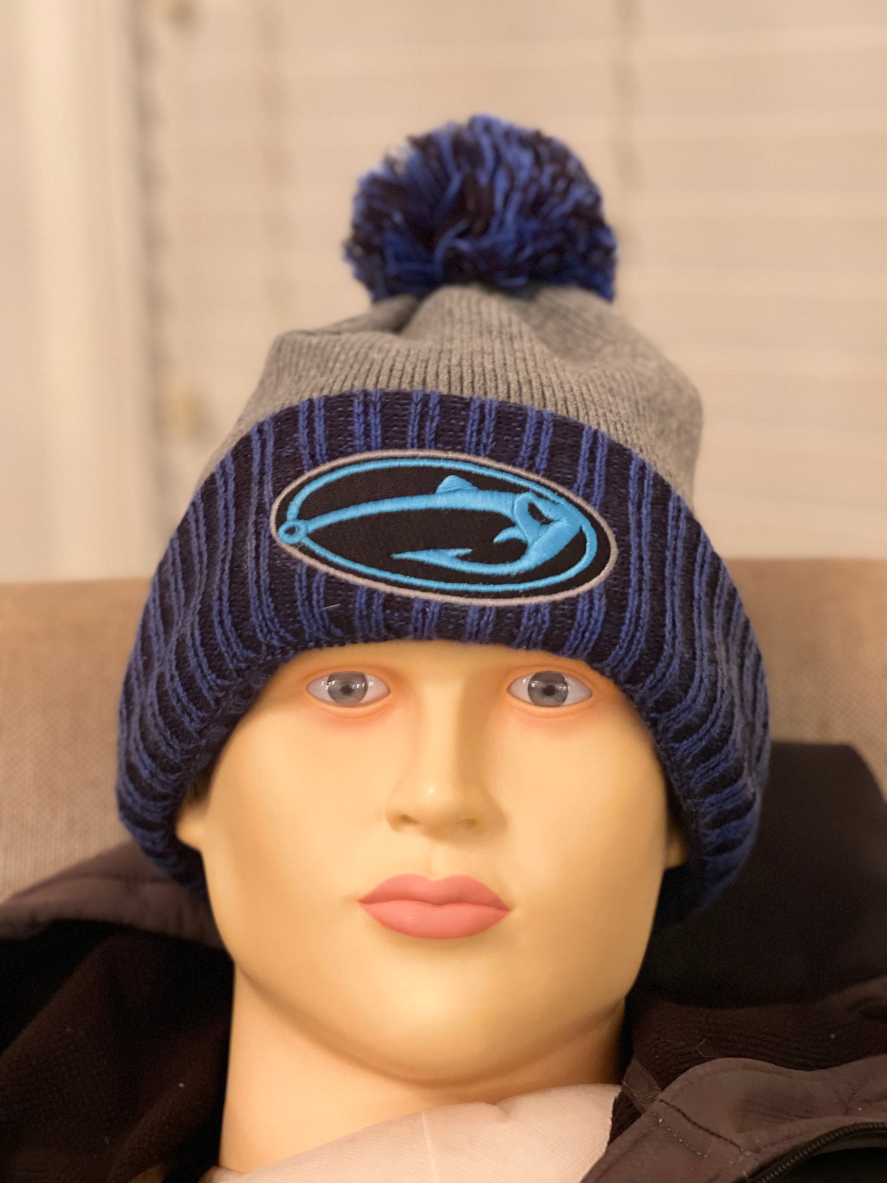New Era Tackle Addict Beanie Royal blue Heather Gray