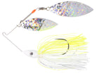 Pulsator Shattered Glass Spinnerbait White and Chartreuse Silver Glass 1 2oz