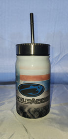 Tackle Addict Mason Tumbler 17oz Tackle Addict over Flag