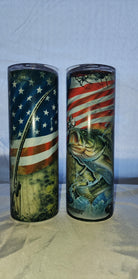 Tackle Addict Skinny Tumbler 20oz Bass w Green Scales Tackle Addict