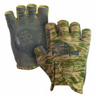 Fish Monkey Stubby Guide Gloves Green Water Camo