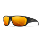 Wiley X Sunglasses WX Omega Matte Black Captivate Pol Bronze Mirror