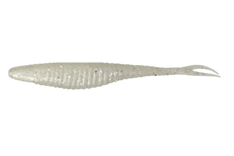 Damiki Armor Shad 5" White Silver Flake