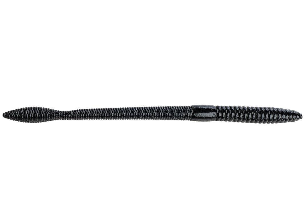 Strike King Finesse Worm 6.5" Black (D)