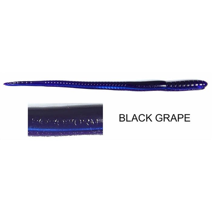 Roboworm Straight Tail 6" Black Grape(D)