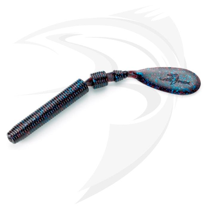 Lake Fork Trophy Lures 5" Hyper Worm Blue Flake Red
