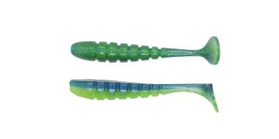 X Zone Lures Pro Series 4" Swammer (Swimbait) Electric Blue Chartreuse 4"