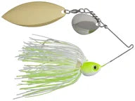 Santone Lures M-Series Colorado Willow Spinnerbait Chartreuse & White - Slv Gld