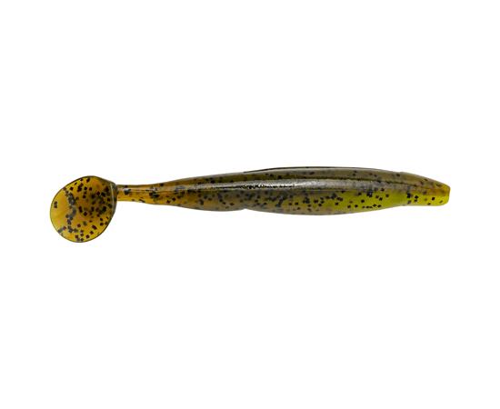 Strike King Swimm'n Caffeine Shad Green Pumpkin Chart. 5"